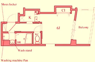 大阪府大阪市西区江戸堀3【マンション】の間取り