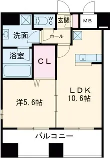 1LDKの間取り画像