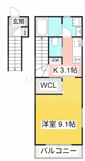 レジデンス花田【2階】の間取り