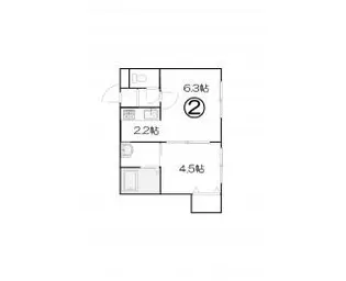 ガーデンヴィラ本通【1階】の間取り