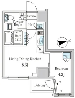 ザ・ライオンズフォーシア外神田【6階】の間取り