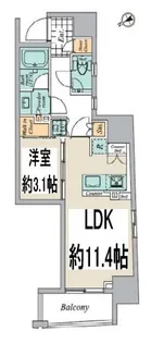 クレストコート清澄庭園【5階】の間取り