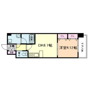 プレジオ中津【6階】の間取り