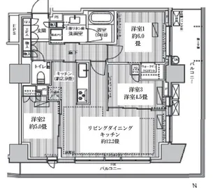 2LDKの間取り画像
