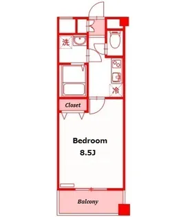 1Kの間取り画像