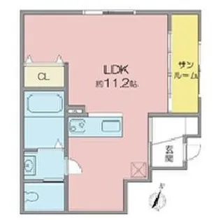 新潟県新潟市北区柳原2【アパート】の間取り