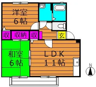ビアン連島【2階】の間取り