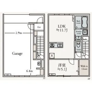 Inframince Edge【1階】の間取り