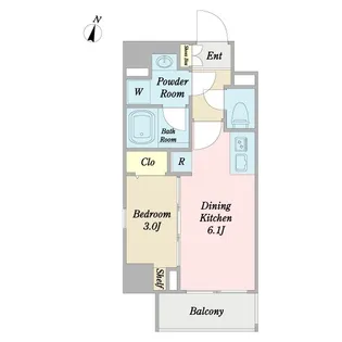 DeLCCS板橋North【5階】の間取り