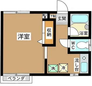東京都調布市下石原2【アパート】の間取り