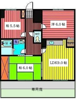 リヴェール川口【1階】の間取り