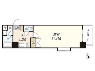広島県広島市中区橋本町【マンション】の間取り