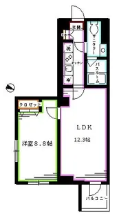 エスティメゾン中野富士見町【3階】の間取り
