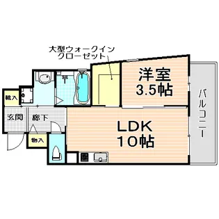 アミスター梅田茶屋町【6階】の間取り