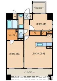 セゾンドール貝塚【6階】の間取り