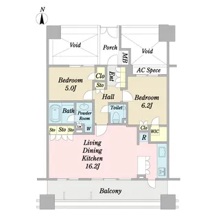 藤和シティホームズ御殿山【5階】の間取り