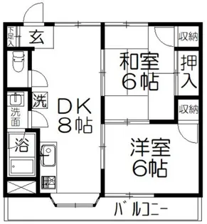 上小ハイツ【2階】の間取り