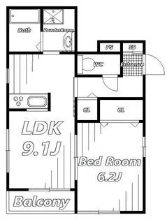 グリシナ【1階】の間取り