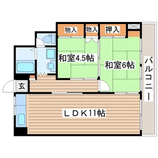 大志マンション五橋【8階】の間取り