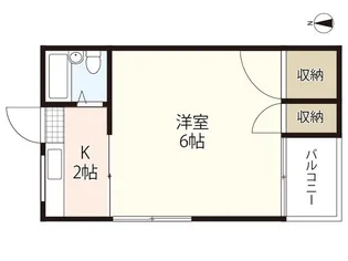 コーポオカモト【1階】の間取り