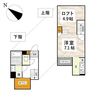 ADC月出メリッサ【2階】の間取り