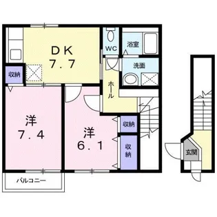 アンディーン【2階】の間取り