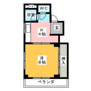 コーポ禅台寺【4階】の間取り