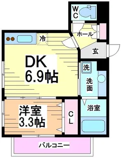 神奈川県川崎市多摩区菅5【アパート】の間取り