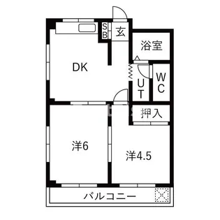 サンパレス【1階】の間取り