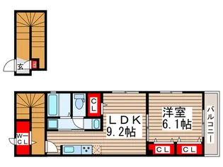 アムール橘【1階】の間取り