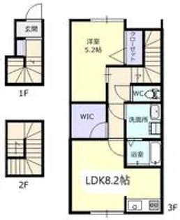ラフィーネ・アルセ【3階】の間取り