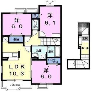 スイートベリー【2階】の間取り