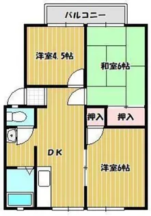 幸町・聖ハイツA棟【2階】の間取り