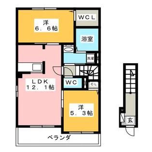 ツイル フィールド【2階】の間取り