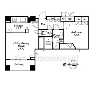 リテラス白金台【2階】の間取り