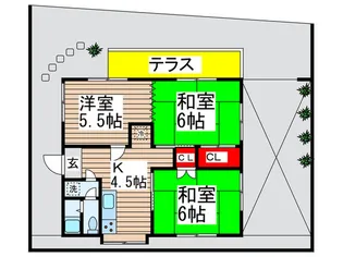 アイビーコート【1階】の間取り