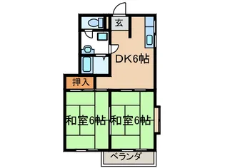 コーポ愛2【2階】の間取り