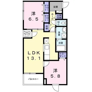 フレンドシップいこのべII【4階】の間取り