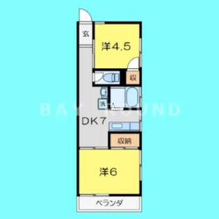 富士コーポ【1階】の間取り