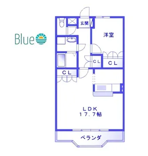 アンベリール・K・湘南【1階】の間取り