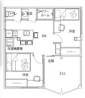 コーポ依田【1階】の間取り