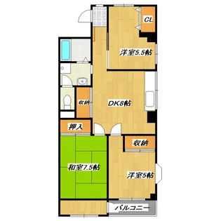 第二プラムフラワーガーデン【2階】の間取り