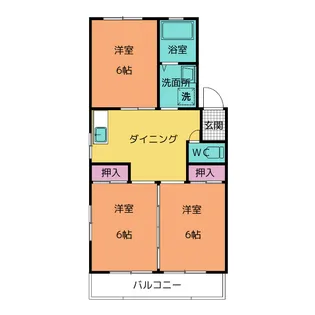 浅井ハイツ【2階】の間取り