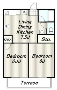 コーポ青葉【1階】の間取り