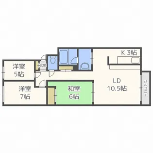 ローヤルハイツ菊水元町【4階】の間取り