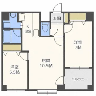 パークアベニュー南円山【9階】の間取り