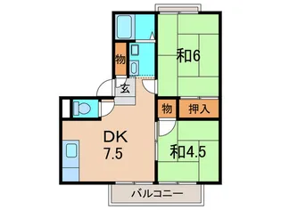 長澤ハイツ A【2階】の間取り