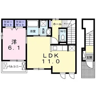 ブリーズ揖保川【2階】の間取り