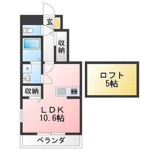 リベルテA棟(A~C号室)【1階】の間取り