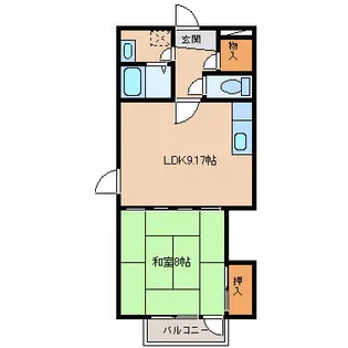 ウインドタウン八尾【2階】の間取り